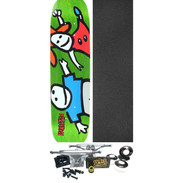 Foundation Skateboards Whipper Snapper Assorted Stains Skateboard Deck - 8.5" x 32.5" - Complete Skateboard Bundle